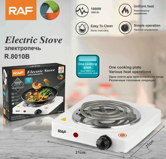 **Original RAF 1000W Electric Stove with Heating Sensor – Hot Plate for Cooking & Kitchen Use (Box Packing)**