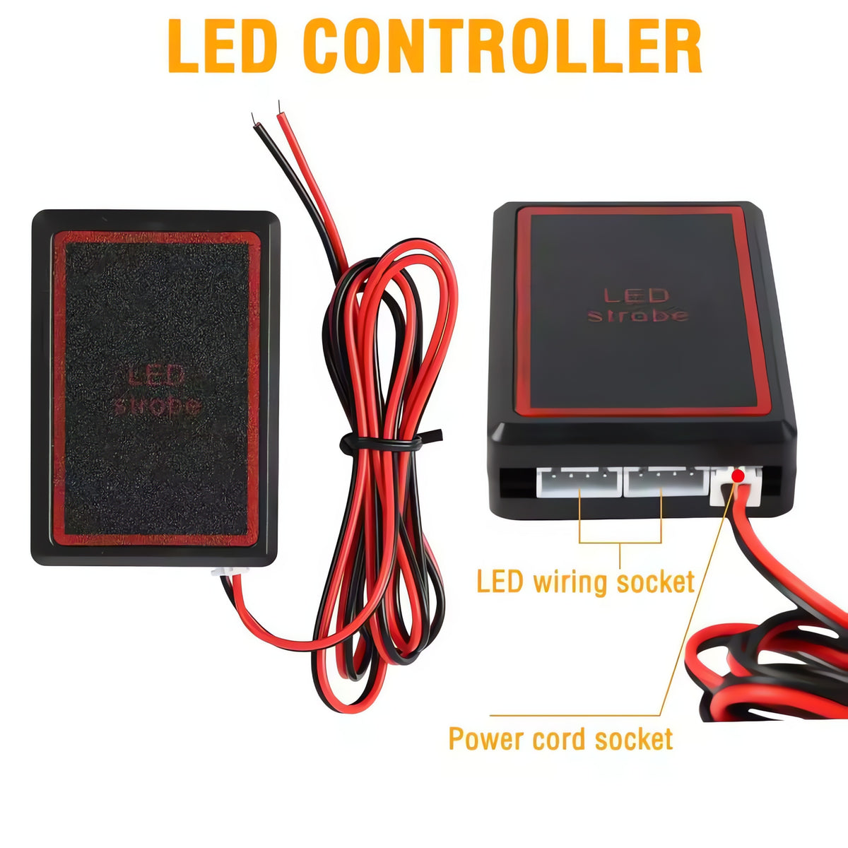 **Remote Control Flasher for Bikes & Cars – Car Grill Flasher with 4PCS 16 LED Lights**