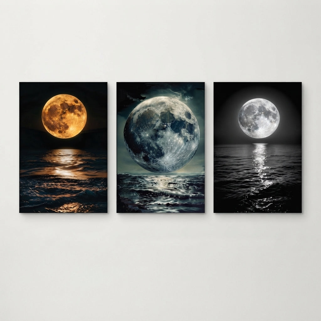 **Set of 3 Premium Wall Art Photo Tiles – Stylish Home Decor for Interior & Living Space (Size: 8 × 11 Inches)**