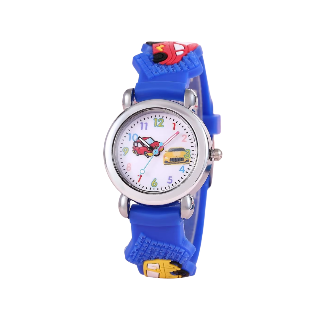 Colorful Cartoon Car Kids Watch – Fun Quartz Electronic Wristwatch for Children & Students