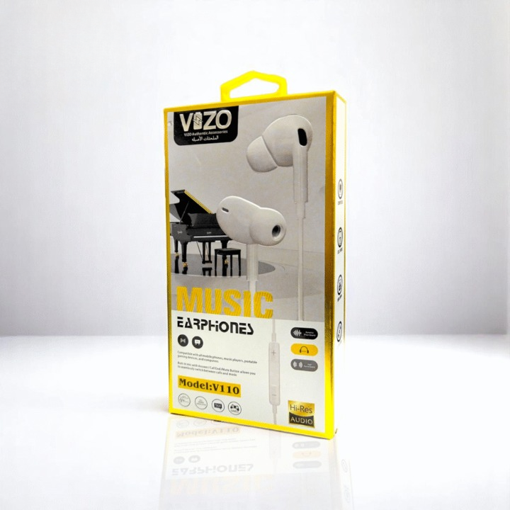 **VIZO V110 Super Bass Handsfree – Wired In-Ear Earphones with Clear Sound & Deep Bass for Android Mobile Phones**