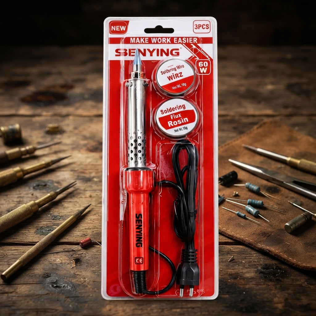 **Senying 60W Soldering Iron Set (3PCS Set) – Electronics Repair & Daily Hardware Tool Kit**