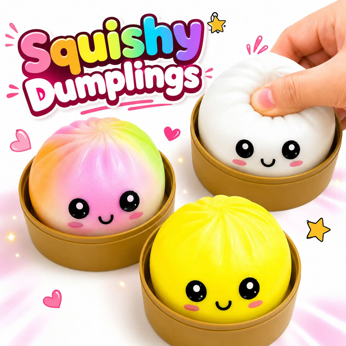 **Squeeze Toys Box Dumpling Squishy Rising Stress Ball – Soft & Fun Stress Relief Toy for Office, Home & Relaxation**