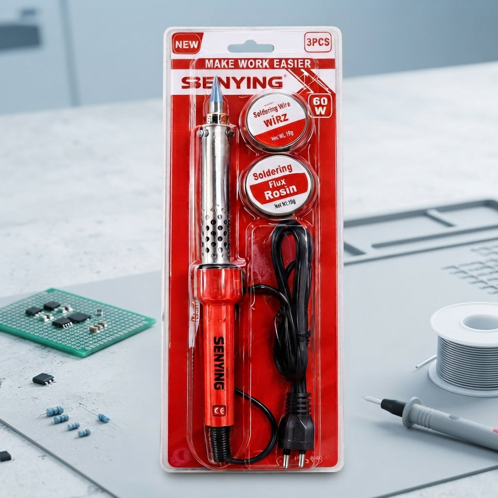 **Senying 60W Soldering Iron Set (3PCS Set) – Electronics Repair & Daily Hardware Tool Kit**
