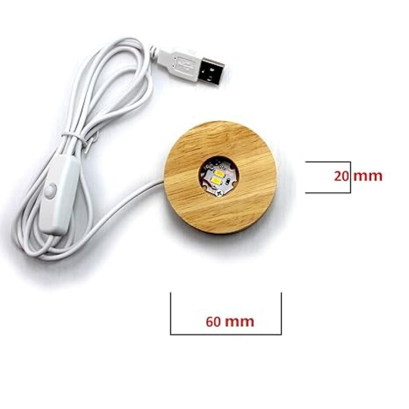 ## Glowing Crystal Ball Lamp with LED Wooden Base – Elegant Decorative Night Light for Home, Bedroom & Gift Giving