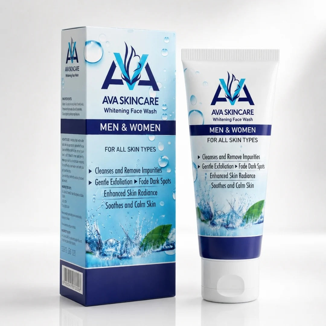 ## AVA Skincare Whitening Face Wash 100ml – Gentle Daily Cleanser with Brightening Formula for Clear, Radiant & Healthy-Looking Skin
