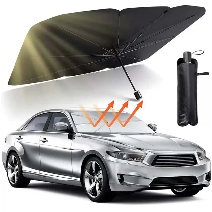 **Car Windshield Sun Shade Umbrella – Foldable UV & Heat Protection for Car Interior**