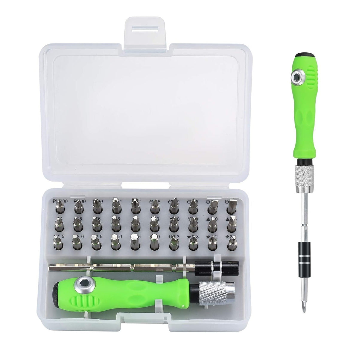 **32-in-1 Precision Screwdriver Set – Versatile Handle with 30+ Bits for Electronics, Glasses, Mobiles & Small Repairs**