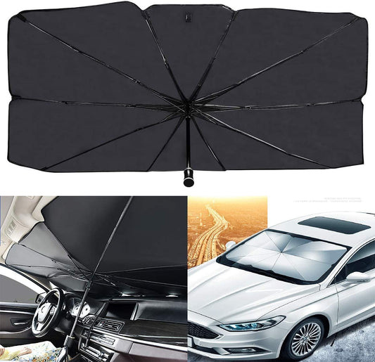 **Car Windshield Sun Shade Umbrella – Foldable UV & Heat Protection for Car Interior**