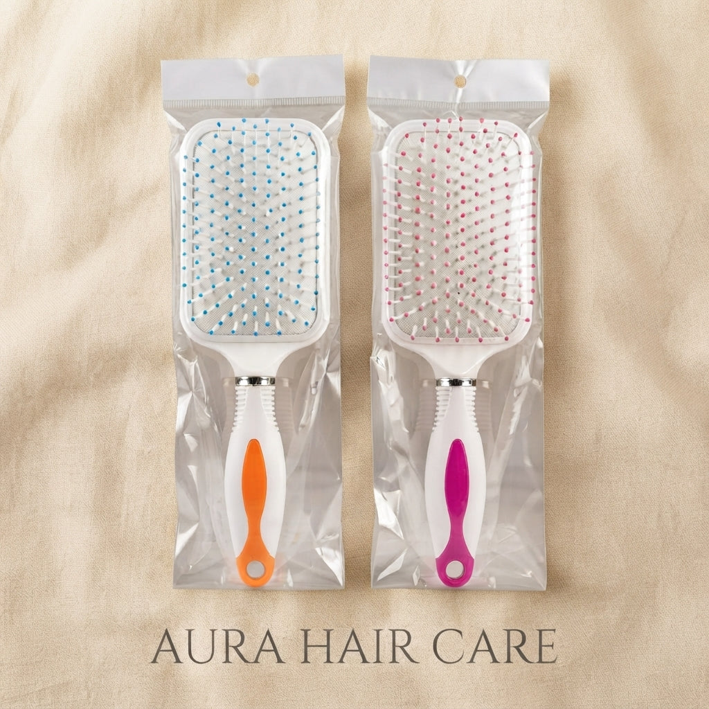 ## Aura Hair Care Paddle Brush – Durable & Lightweight Design for Smooth Detangling and Easy Styling | Suitable for All Hair Types