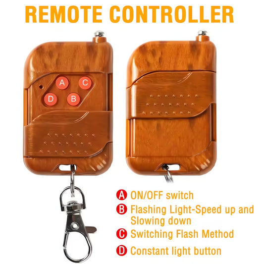 **Remote Control Flasher for Bikes & Cars – Car Grill Flasher with 4PCS 16 LED Lights**