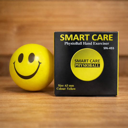 **Smart Care PhysioBall Hand Exerciser – Yellow Stress Relief & Hand Exercise Ball**