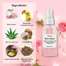 ENVISHA Organic Rose Water Facial Toner – Hydrating & Refreshing Skin Care Essence