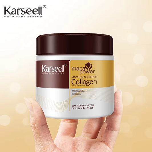 Karseell 500ml Collagen Hair Mask – Deep Conditioning & Argan Oil Care for Dry Hair