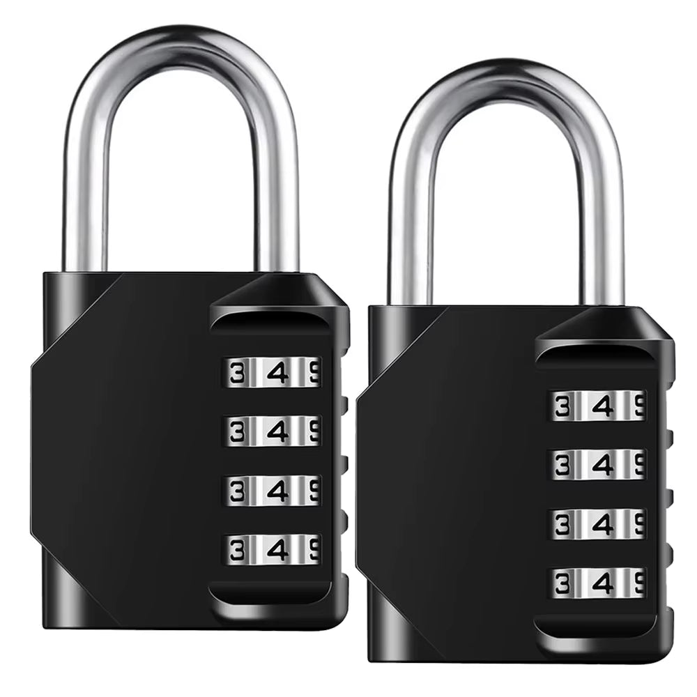 ## 1pc 4-Digit Resettable Combination Padlock – Heavy-Duty Waterproof Security Lock | Keyless Outdoor Lock for Gates, Lockers, Luggage & Storage