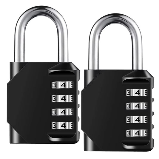 ## 1pc 4-Digit Resettable Combination Padlock – Heavy-Duty Waterproof Security Lock | Keyless Outdoor Lock for Gates, Lockers, Luggage & Storage