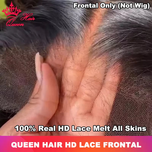 Queen Hair HD Lace Frontal & Closure – Raw Human Hair Body Wave & Straight