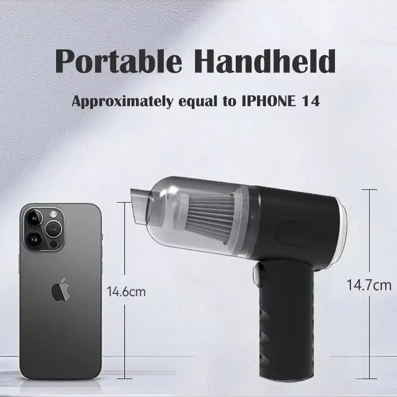Here’s a cleaner, professional e-commerce title:  ## 9000Pa Wireless Car Vacuum Cleaner – USB Rechargeable 1200mAh Portable Mini Wet & Dry Vacuum | Compact Cleaning Appliance for Car & Home