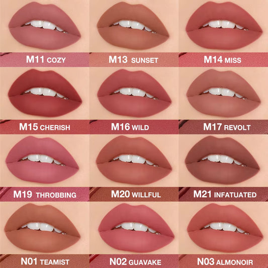 **DO.TWO.O Matte Lipstick – Long-Lasting Waterproof, Smudge-Resistant Velvet Finish**