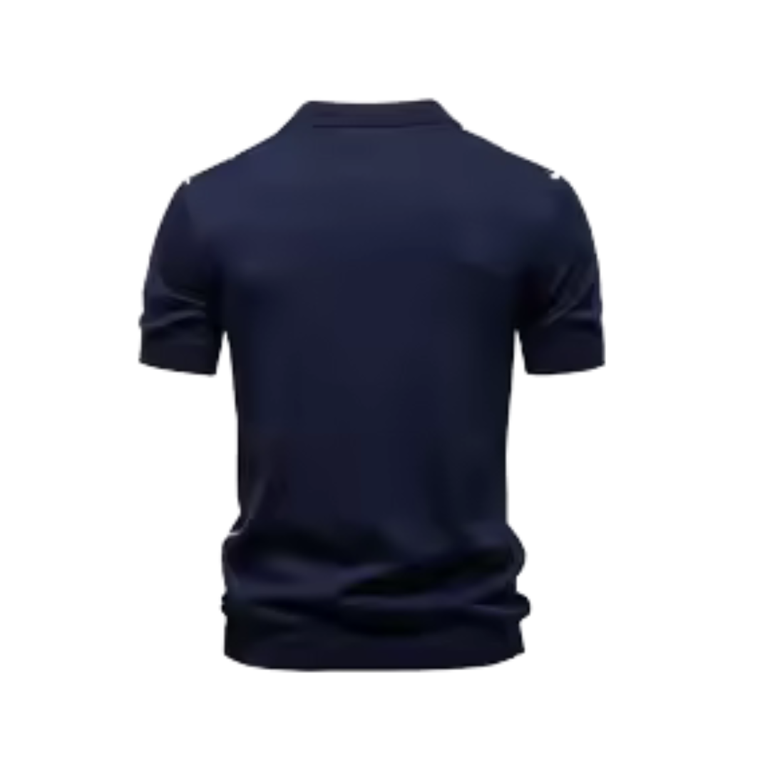 AIOPESON Men’s Striped Polo Shirt – Soft, Breathable Short-Sleeve Casual Top