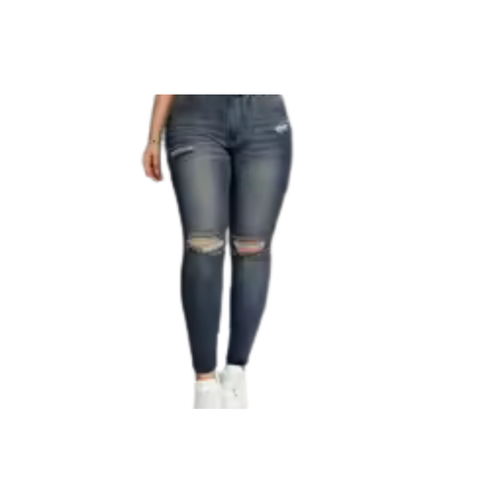 Women’s Faux Denim Printed Leggings – Stylish Casual Stretch Pants