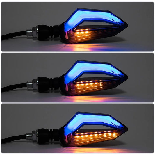 **4PCS Universal 12 LED Motorcycle Indicators – Turn Signal Lights with Parking DRL for 70cc, CG125 & All Bikes (China Imported)**