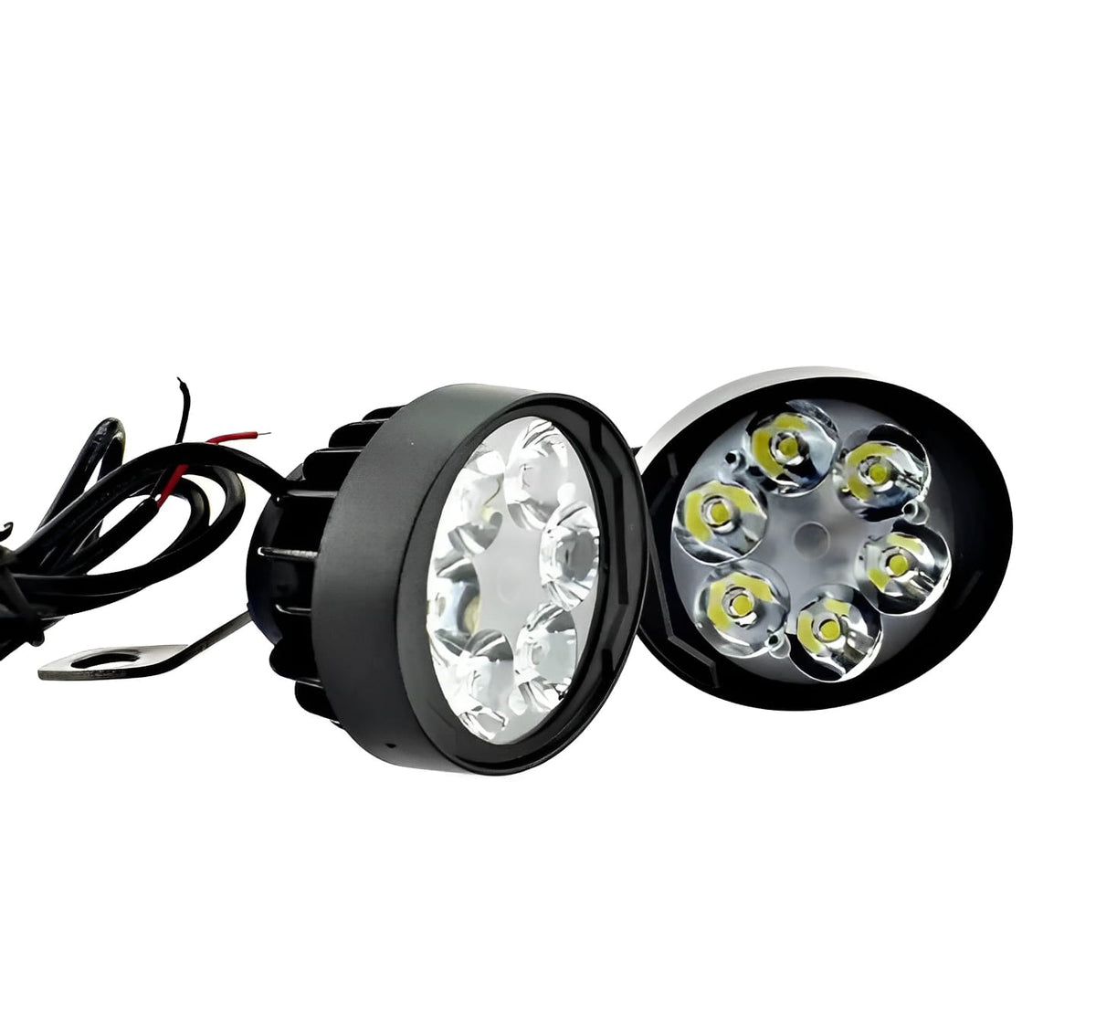 **2 LED Plus Button LED Headlight & Button Assist Lamp – Universal Motorcycle Light for CD70, CG125 & Other Bikes**
