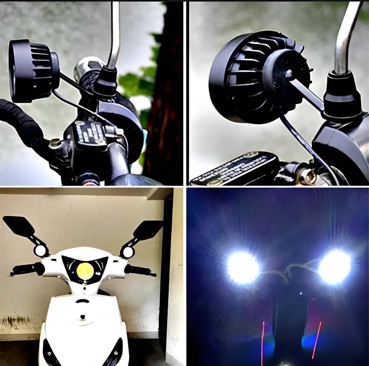 **2 LED Plus Button LED Headlight & Button Assist Lamp – Universal Motorcycle Light for CD70, CG125 & Other Bikes**