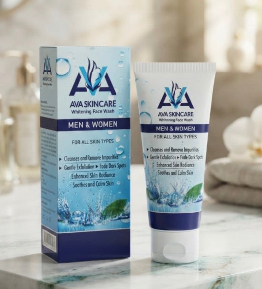## AVA Skincare Whitening Face Wash 100ml – Gentle Daily Cleanser with Brightening Formula for Clear, Radiant & Healthy-Looking Skin