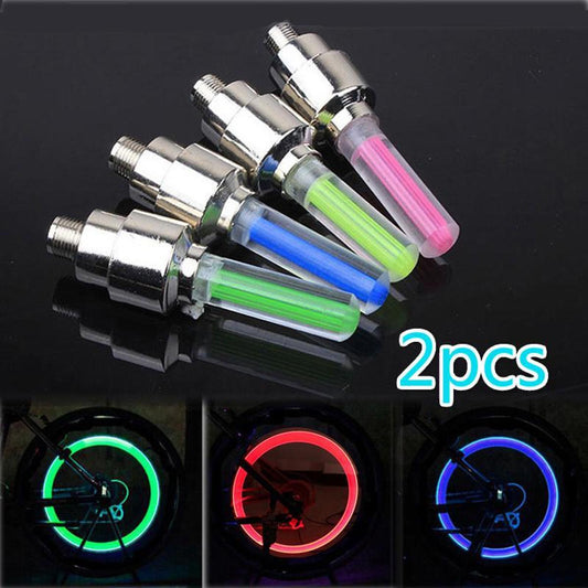 **Pack of 2 Motion Sensor LED Tire Wheel Lights – Motorbike, Car & Cycle Decorative Wheel Lights (Random Color)**  ### **Price: Rs. 239**