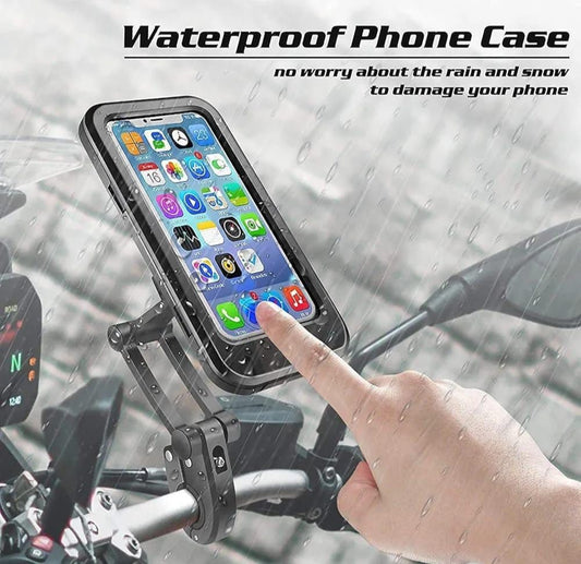 ## Waterproof Bike Phone Mount – 360° Rotatable Motorcycle & Bicycle Mobile Holder with Adjustable Touch Screen Handlebar Support