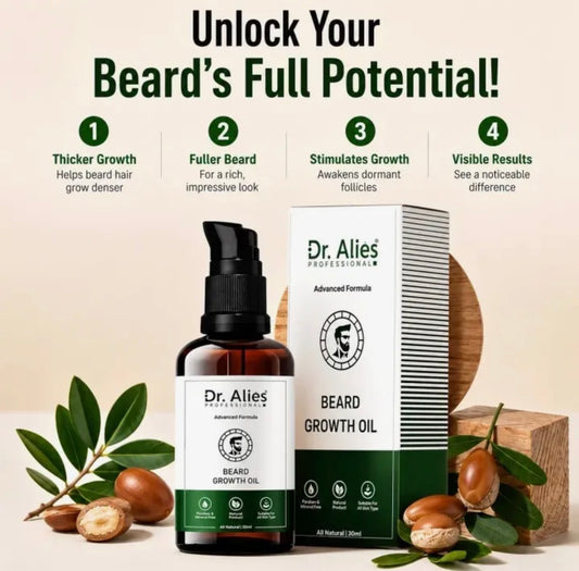 ## Dr Alies Professional Beard Oil 30ml – Nourishing Beard Care & Grooming Oil | Daily Maintenance for a Soft, Well-Groomed Beard