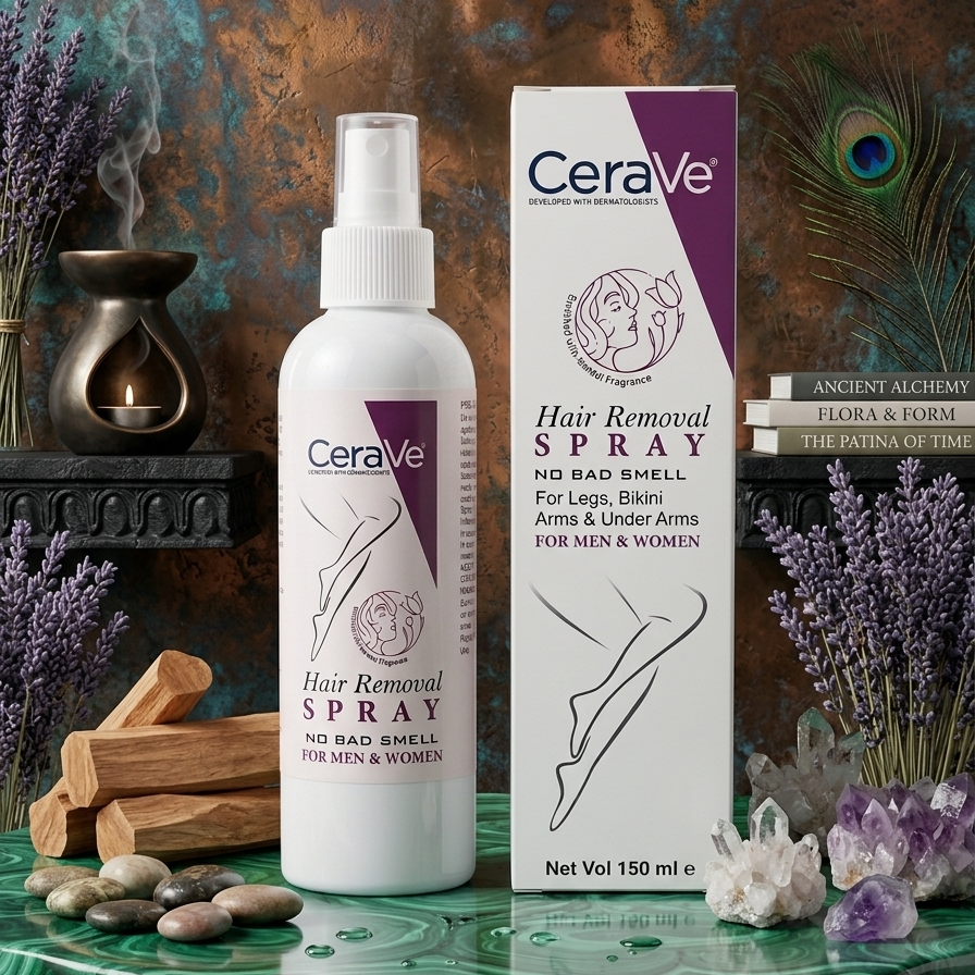 **Purple CeraVe Hair Removal Spray – Gentle Body Hair Remover for Smooth Skin, Easy-to-Use Depilatory Spray for Men & Women (150ML)**