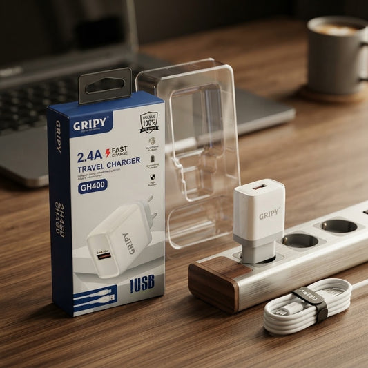 **Gripy GH400 2.4A Android Fast Charger – Fast & Reliable Charging Adapter for Android Devices**