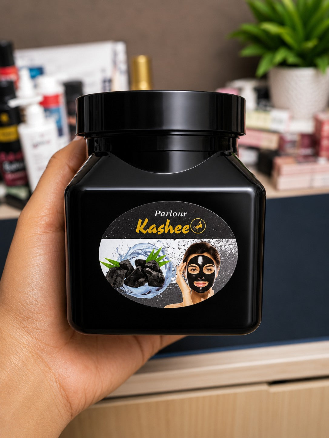 **Kashee Charcoal Black Face Mask – 300ML Facial Cleansing Mask for Daily Skincare & Grooming**